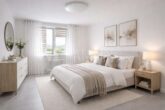 Komfortable 3-Zimmer-Wohnung mit Loggia in Hochheim - Schlafzimmer (Virtuelle Darstellung)