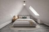1-Zimmer-Dachgeschoss-Appartement mit Galerie in Weisenheim am Sand – zur Miete - Schlafbereich (Digitale Visualisierung)