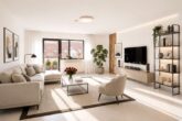 Helles Wohnen in Seenähe-bezugsfreie 3-Zimmer-Wohnung mit Balkon & 2 TG-Stellpl. in MA-Rheinau Süd - Wohnzimmer Virtuelle-Darstellung