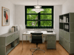 Penthouse-Flair in Bestlage: Lichtdurchflutet, ruhig und mit Weitblick ins Grüne - Arbeitszimmer-Virtuelle Darstellung