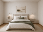 Penthouse-Flair in Bestlage: Lichtdurchflutet, ruhig und mit Weitblick ins Grüne - Schlafzimmer-Virtuelle Darstellung