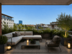 Penthouse-Flair in Bestlage: Lichtdurchflutet, ruhig und mit Weitblick ins Grüne - Loggia-Balkon Virtuelle Darstellung