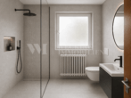 Architektonisch markantes Mehrfamilienhaus der klassischen Moderne - EG-Badezimmer Virtuelle Darstellung