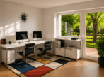 Architektonisch markantes Mehrfamilienhaus der klassischen Moderne - EG-Arbeitszimmer Virtuelle Darstellung