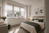 Urbanes Wohnen mit besonderem Flair – moderne Wohnung in Ludwigshafen-Süd - Schlafzimmer-Virtuelle Darstellung
